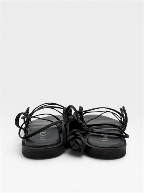 Sandali alla schiava neri intrecciati da donna IL LACCIO | PAROSPELLEBLACK